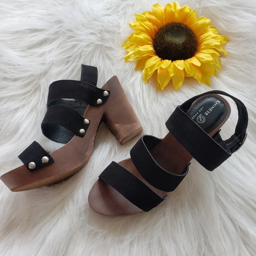 Chinese Laundry NIB Fayla black suede strap sandal woman's size 8.5 - Picture 3 of 15